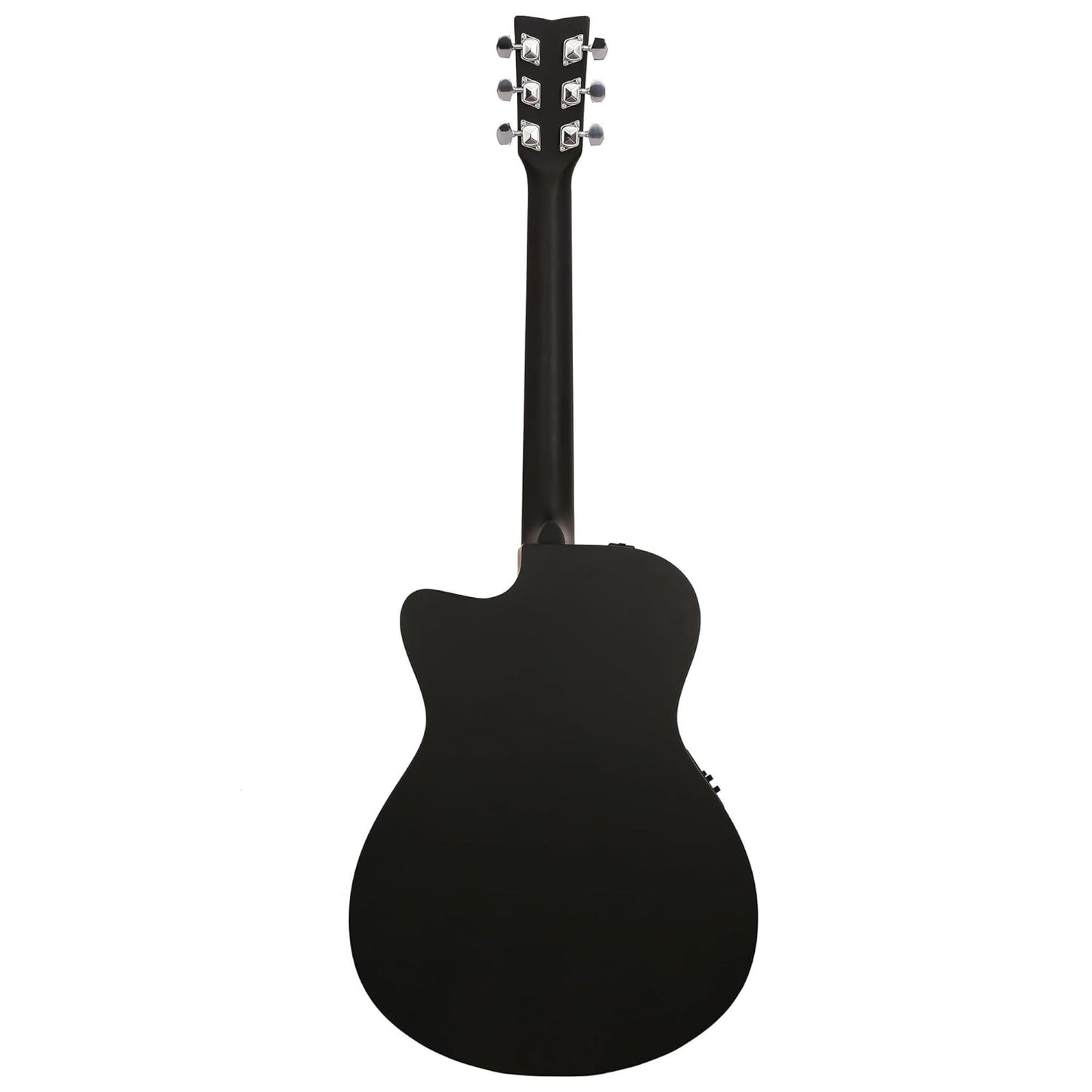 Yamaha FSX80C Semi-Acoustic Cutaway Guitar – Black Finish, 6 Strings, Full-Size, Built-in Pickup, Rich Tone, Comfortable Playability