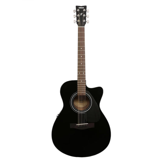 Yamaha FSX80C Semi-Acoustic Cutaway Guitar – Black Finish, 6 Strings, Full-Size, Built-in Pickup, Rich Tone, Comfortable Playability