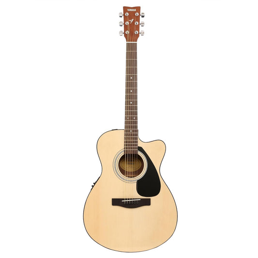 Yamaha FSX80C Semi-Acoustic Cutaway Guitar – Natural Finish, 6 Strings, Full-Size, Built-in Pickup, Rich Tone, Comfortable Playability