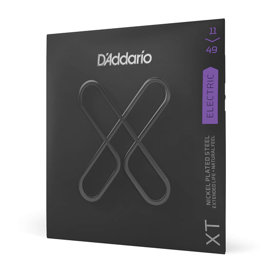 D'Addario XT Nickel Plated Steel Coated Electric Guitar Strings, Medium, 11-49