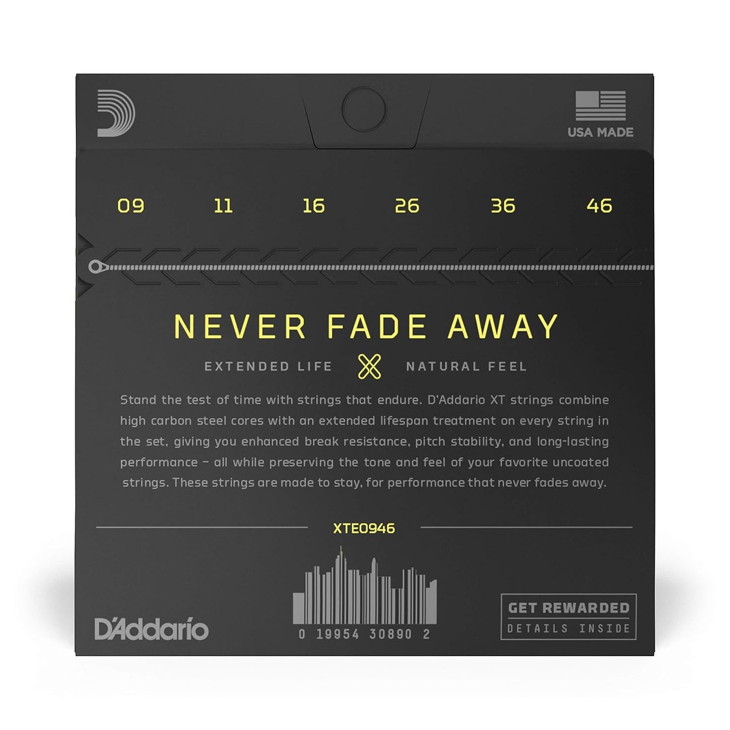 D'Addario XT Nickel Plated Steel Electric Guitar Strings, Super Light Top/Regular Bottom, 09-46