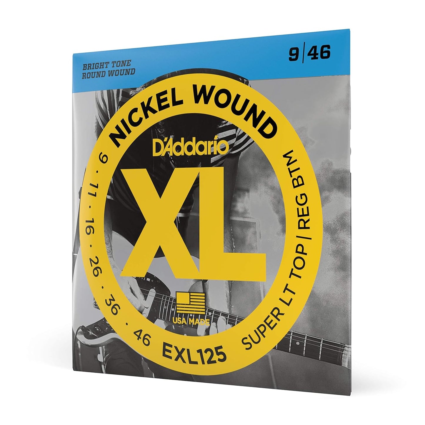 D'Addario EXL125 Nickel Wound 9-46 Super Light Electric Guitar Strings