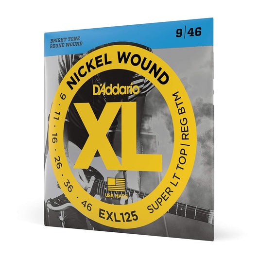 D'Addario EXL125 Nickel Wound 9-46 Super Light Electric Guitar Strings