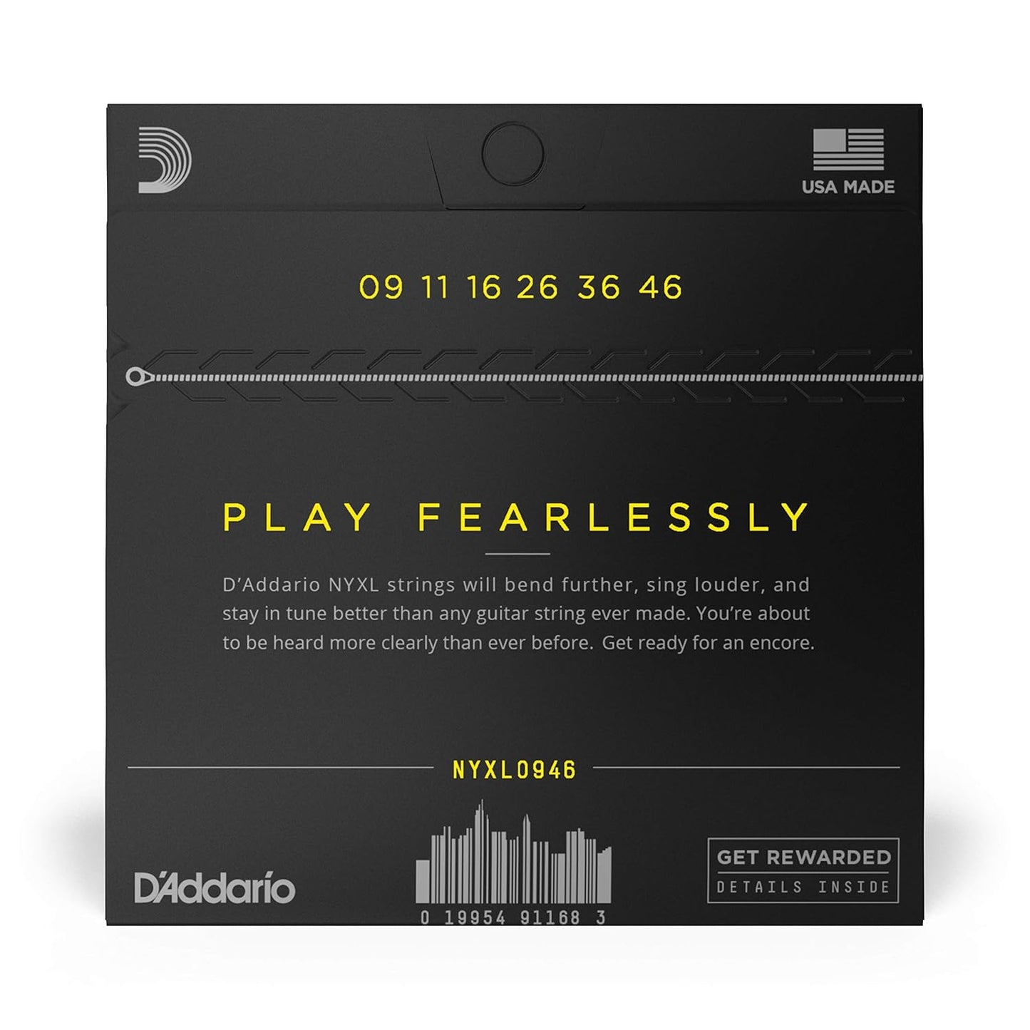 D'Addario NYXL0946 Nickel Wound Electric Guitar Strings, Super Light Top/Regular Bottom, 9-46