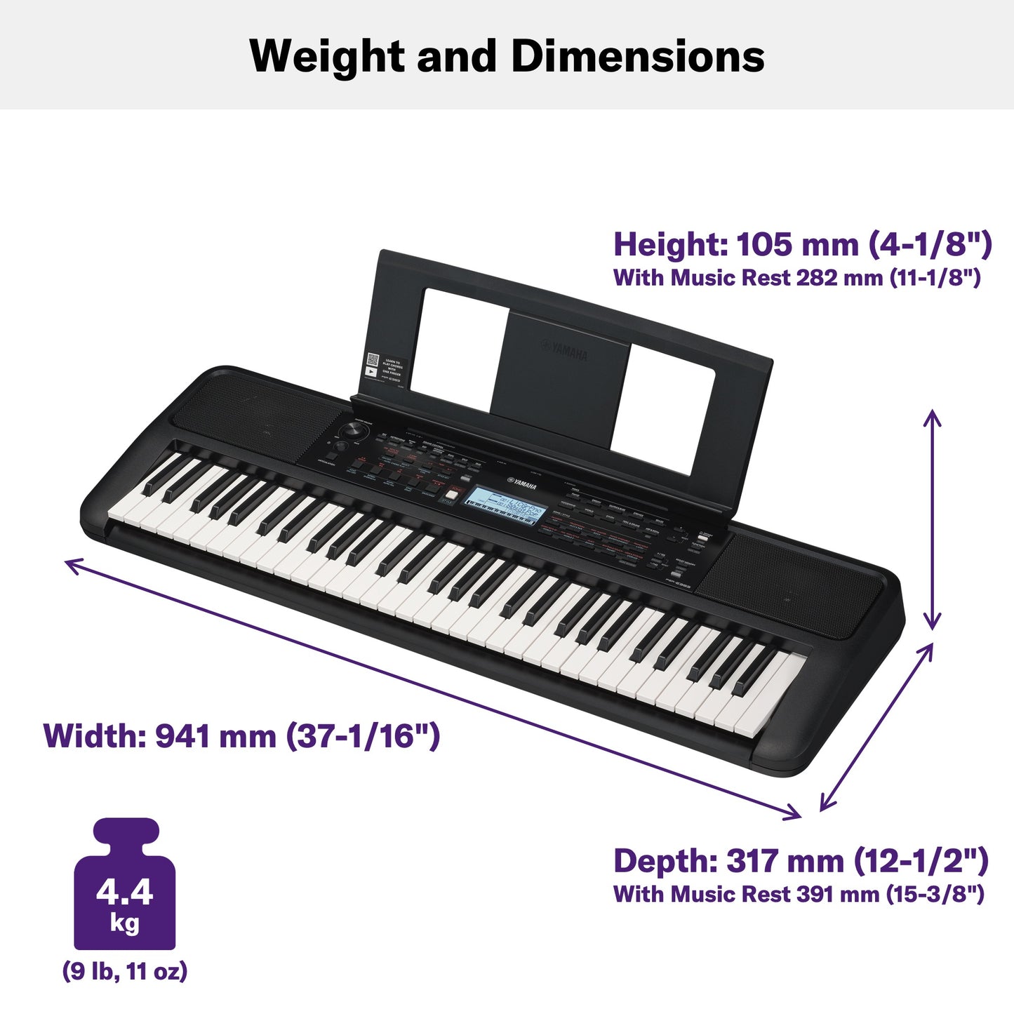 Yamaha PSR-E383 Keyboard 61 Keys