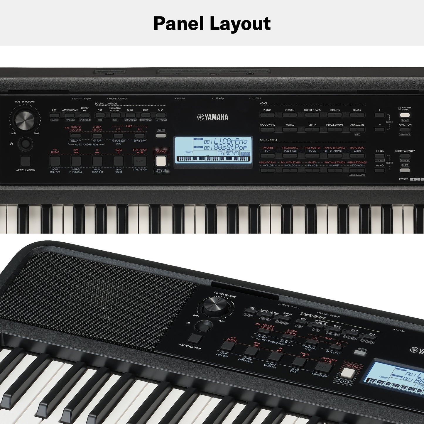 Yamaha PSR-E383 Keyboard 61 Keys