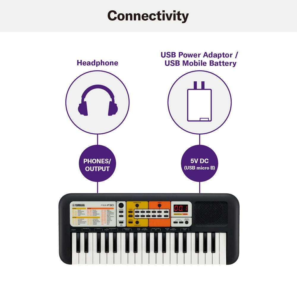 Yamaha PSS-F30 Mini Keyboard For Kids (Made in India)